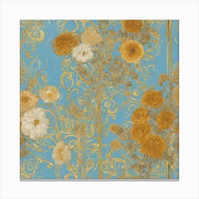 Gilded Blossoms Inspired By Klimt S Art (8) Canvas Print