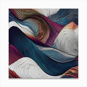 Abstract Wave Pattern Canvas Print