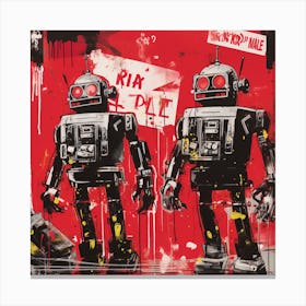 Robots 2 Canvas Print