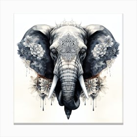 Elephant Series Artjuice By Csaba Fikker 009 Canvas Print