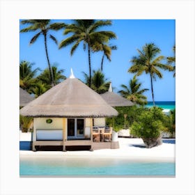 Hut On The Beach 5 Canvas Print