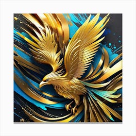 Golden Phoenix 7 Canvas Print