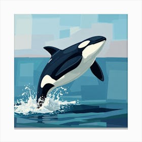 Orca Whale Jumping 2 Canvas Print