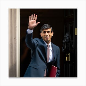 Man Waving Canvas Print