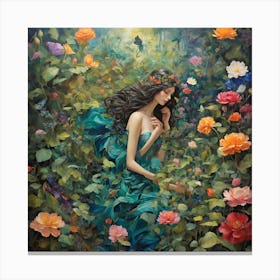 Fairy In The Garden Canvas Print