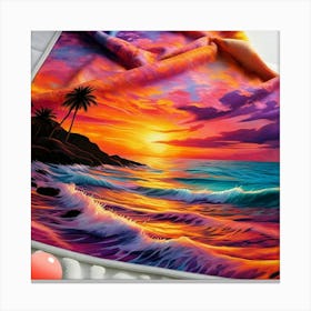 Towel design Sunset bliss Canvas Print