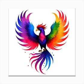 Rainbow Phoenix 3 Canvas Print