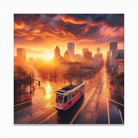 Rainy Day In Portland Canvas Print