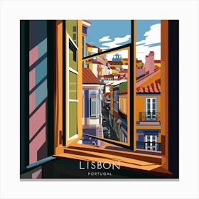 Lisbon Window in Matisse Style Canvas Print