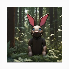 Rabbit In The Woods 30 Canvas Print