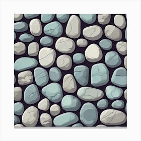 Seamless Pattern Of Stones 1 Canvas Print