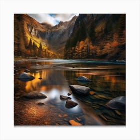 River In Autumn 5 Canvas Print