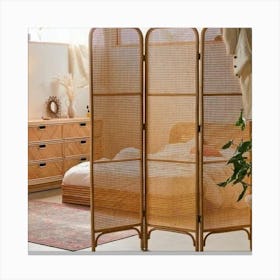 Rattan Room Divider Canvas Print