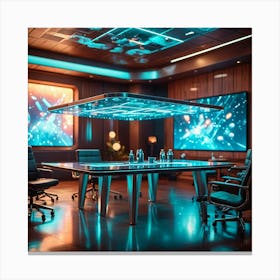 Futuristic Conference Room 1 Canvas Print