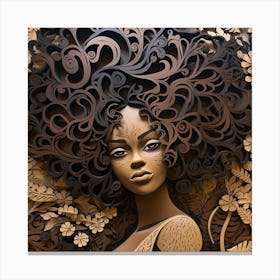 Afro Haired Woman 8 Canvas Print