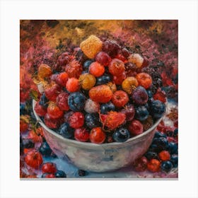 Berries In A Bowl 2 Canvas Print