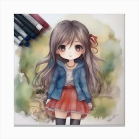 Anime Girl Canvas Print