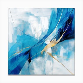 Abstract Blue Painting Canvas Print