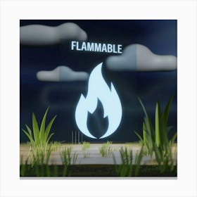 Flame Stock Videos & Royalty-Free Footage Canvas Print