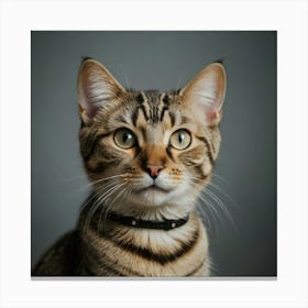 Portrait Of A Tabby Cat Canvas Print