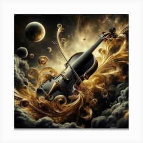 Violin In The Clouds Canvas Print