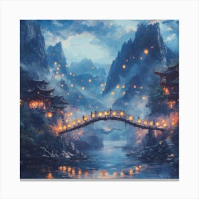 Chinese Lanterns Art Canvas Print