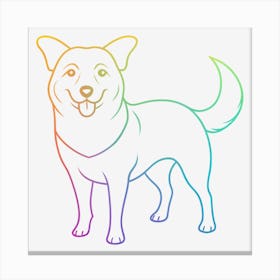 Rainbow Dog 10 Canvas Print