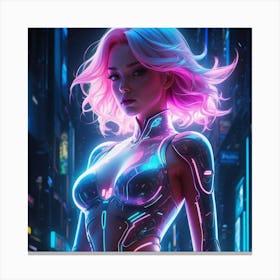 Cyber Girl Canvas Print