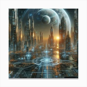 Futuristic City 11 Canvas Print
