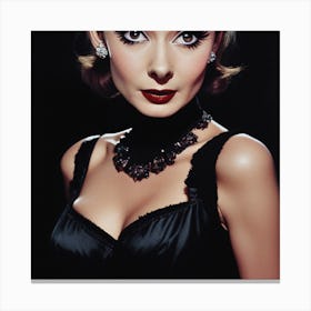 Audrey Hepburn Dark Gaze Canvas Print