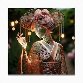 Creativel Geisha Illustration 110 Canvas Print