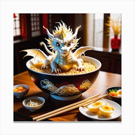 Dragon Noodle Bowl 4 Canvas Print