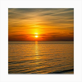 Sunset Over The Ocean 1 Canvas Print