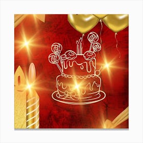 Happy Birthday Card Canvas Print