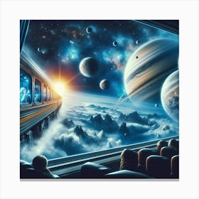Space Train 4 Canvas Print