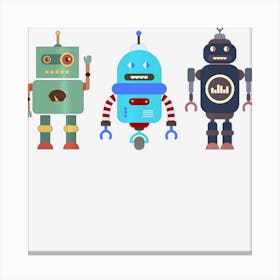 I Love Robot Gift All Ages Robotic Kids Girls Boys Robot Canvas Print