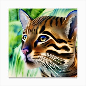 Pretty Wildcat Painting Canvas Print