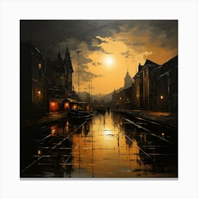 City At Night 1 Canvas Print