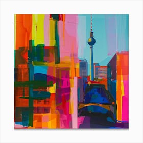 Abstract Travel Collection Berlin Germany 4 Canvas Print