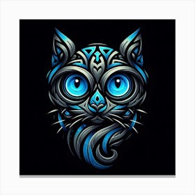 Cat blue 2 Canvas Print