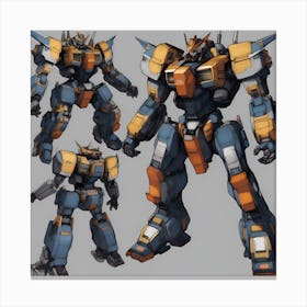 Mecha Titan - Unleashing Galactic Fury Canvas Print