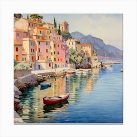 Impressionist Harmony: Coastal Serenity Canvas Print