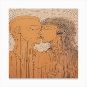 Kissing Couple 1 Canvas Print