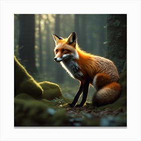 Red Fox In The Forest 59 Canvas Print