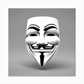 V For Vendetta Mask Canvas Print