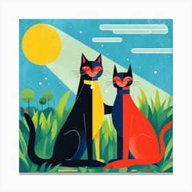 Cat Lovers Canvas Print