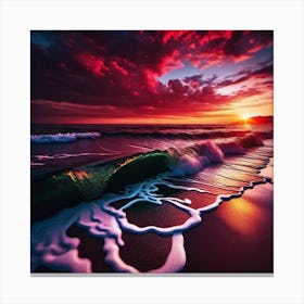 Sunset On The Beach 835 Canvas Print