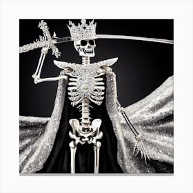 Skeleton With Sword 12 Canvas Print