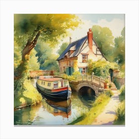 Summer On The Canal Canvas Print