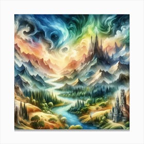 Fantasy Landscape Painting 2 Canvas Print